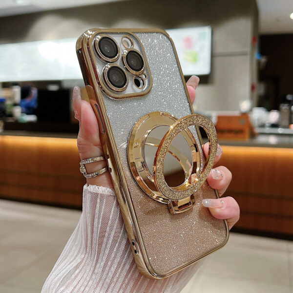 Magnetic Makeup Mirror Bracket Phone Case - Image 3