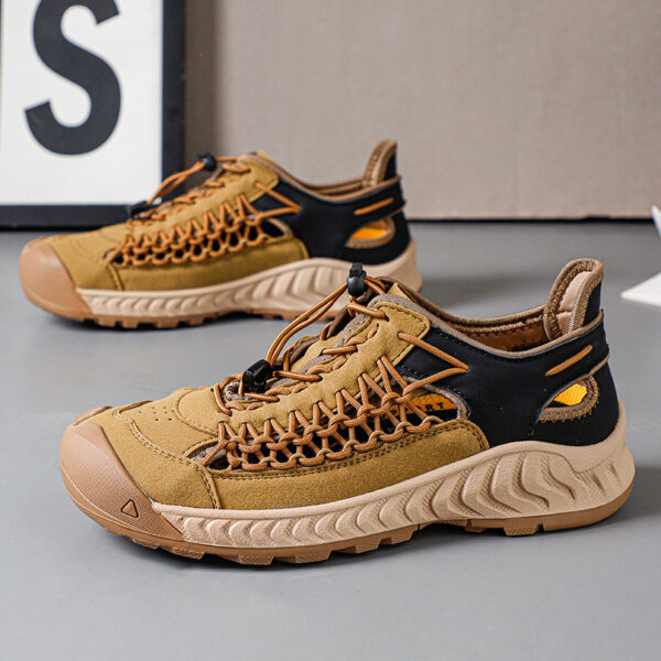 Hand-woven Sandals Men's Non-slip Wear-resistant Summer Outer Wear Breathable Closed Toe - Image 8