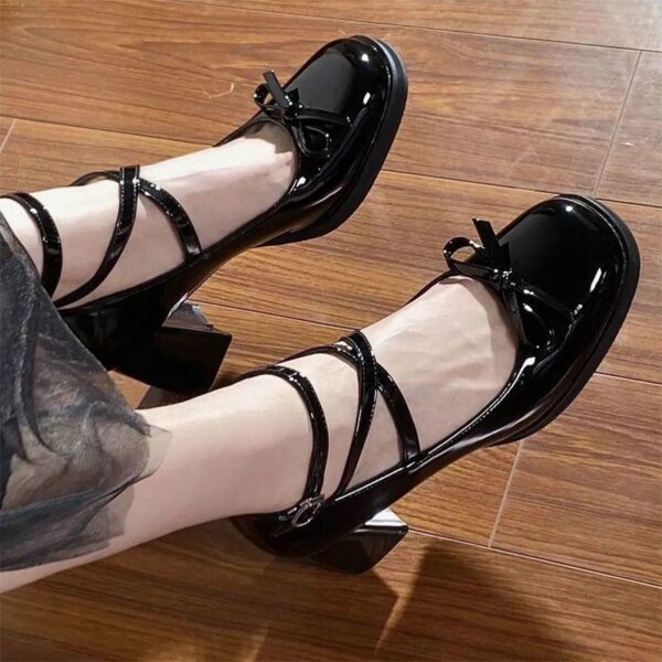 Mary Jane Shoes French Black Niche Design British Style - Image 2