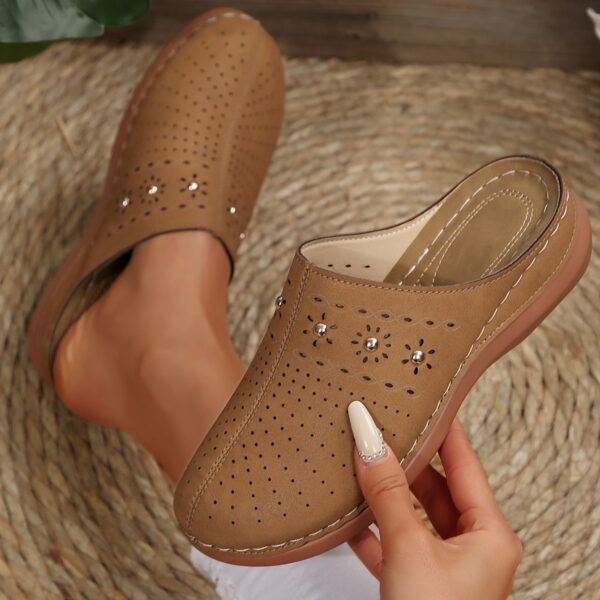 Women's Toe Covered Platform Slippers - Image 7