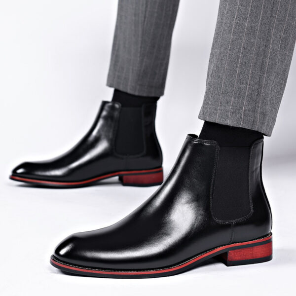 Chelsea Boots Men's Autumn Breathable Pointed Toe - Image 6