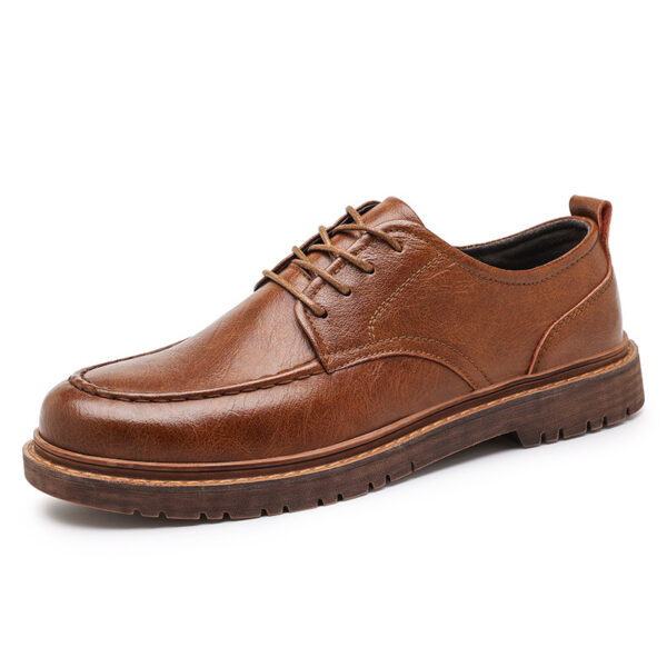 Tooling Casual Leather Shoes All-matching British Leather Shoes - Image 3