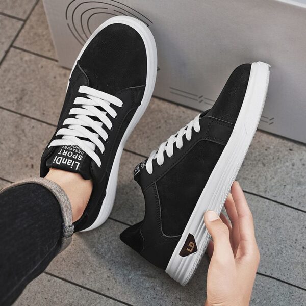 Men's Shoes Low-top Casual Leather Sneakers - Image 2