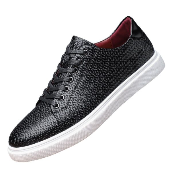 British Style Comfortable Breathable Men's Leather Shoes Low-top Flat Business - Image 4