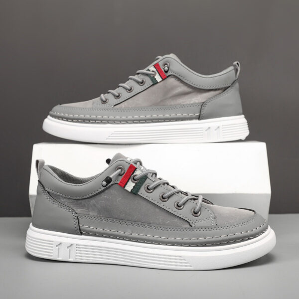 Casual Men's Sneakers High-end Versatile Canvas Sneakers Bandage Dress - Image 6