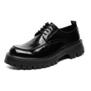 Platform Height Increasing Casual Leather Shoes