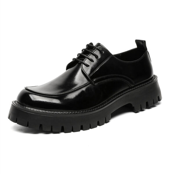 Platform Height Increasing Casual Leather Shoes