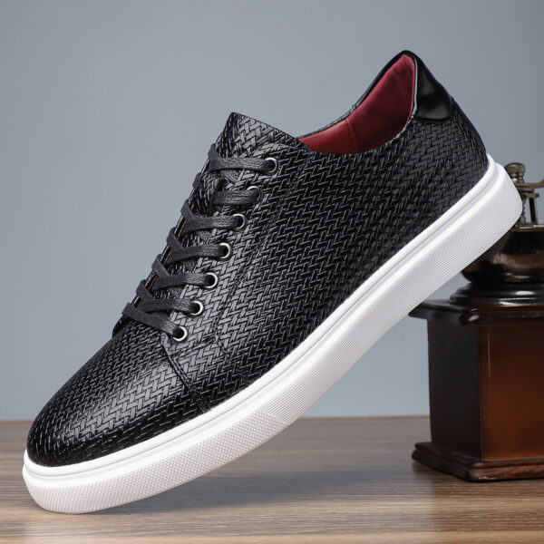 British Style Comfortable Breathable Men's Leather Shoes Low-top Flat Business - Image 7
