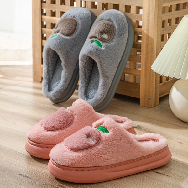 Cotton Slippers Women's Indoor Home Plush Warm Slippers - Image 3