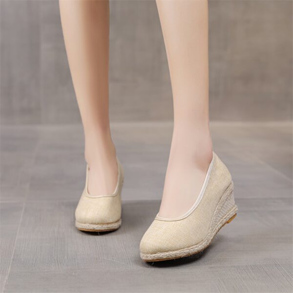 High Heel Women's Shoes Work Shoes Pointed Straw Pumps - Image 7