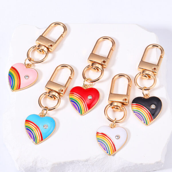 Rainbow Love Metal Keychains Handbag Ornaments - Image 2