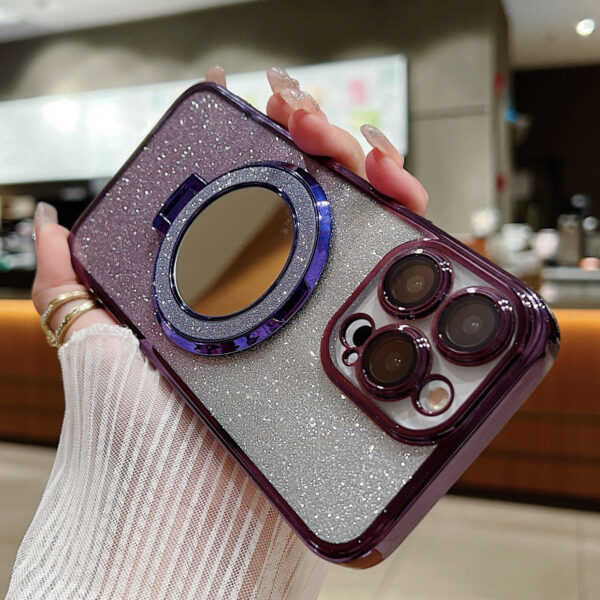 Magnetic Makeup Mirror Bracket Phone Case - Image 4