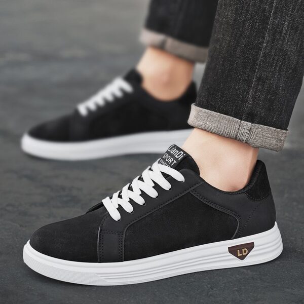 Men's Shoes Low-top Casual Leather Sneakers - Image 5