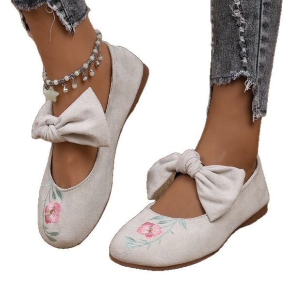 Fashion Personalized Women's Bow Flat Work Shoes - Image 4