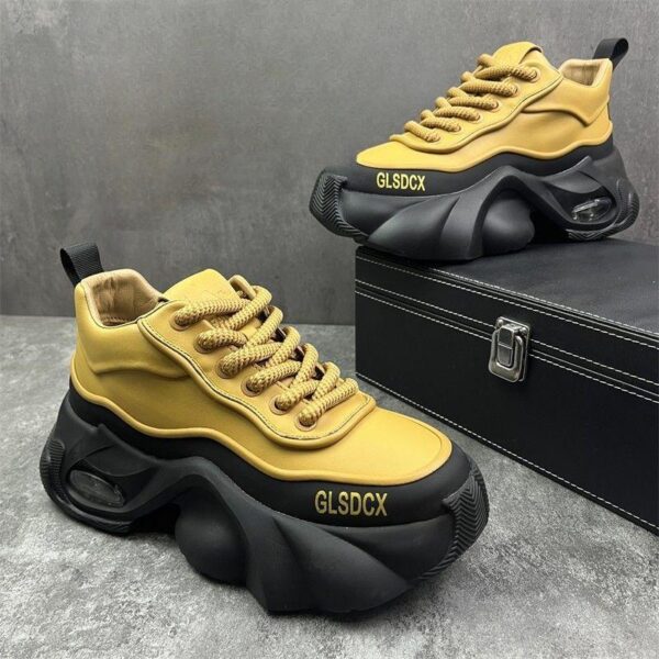 Leather Surface Trend Sports Leisure Platform Men's Shoes - Image 3