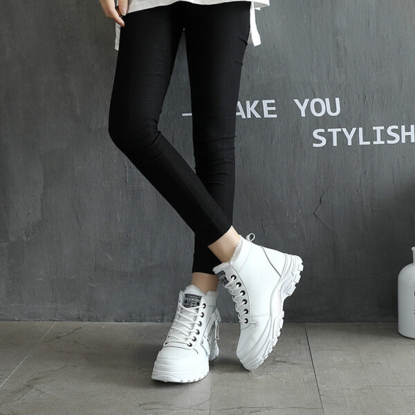 Korean Style Student All-matching Warm High-top Martin Boots - Image 6