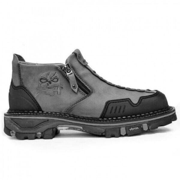 Men's Short Boots Round Toe Large Size Side Zipper Martin Boots - Image 3