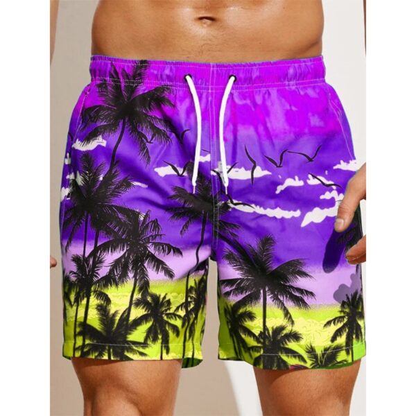 Men's 3D Printing Smoke Pattern Loose Beach Pants - Image 10