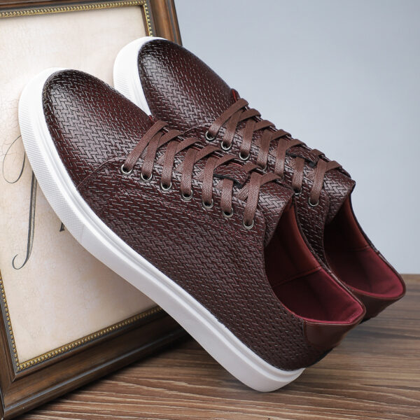 British Style Comfortable Breathable Men's Leather Shoes Low-top Flat Business - Image 6