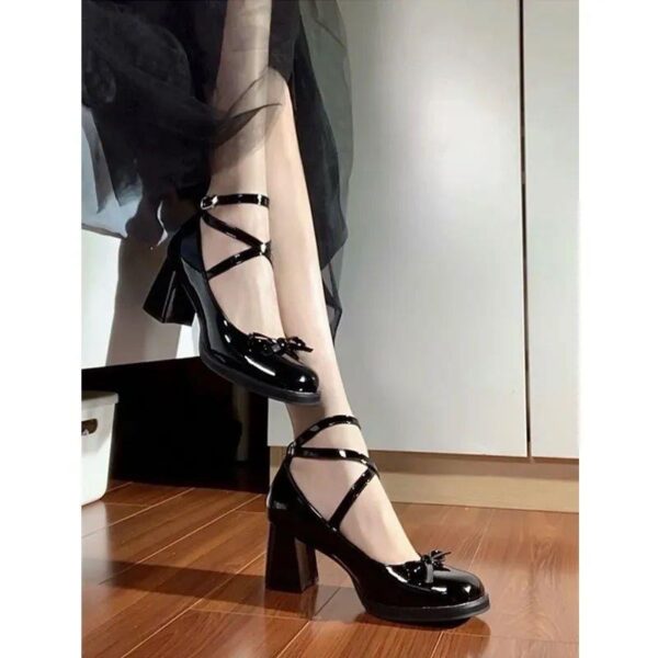 Mary Jane Shoes French Black Niche Design British Style - Image 4