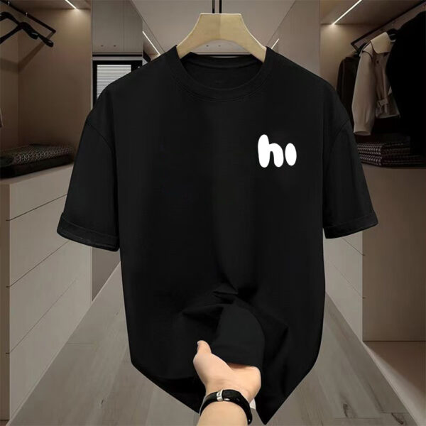 Letter Short Sleeve Sports Men T-shirt - Image 2