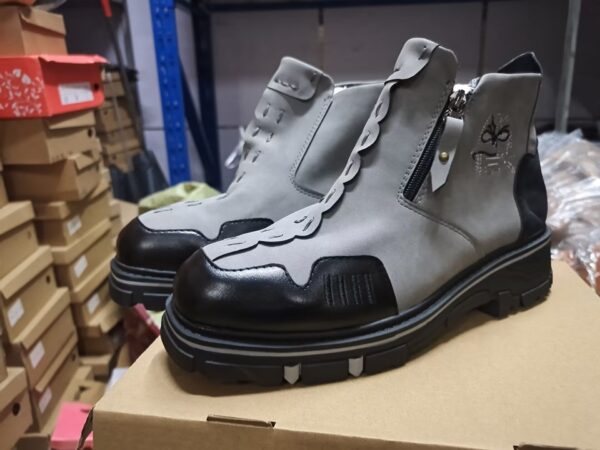Men's Short Boots Round Toe Large Size Side Zipper Martin Boots - Image 10