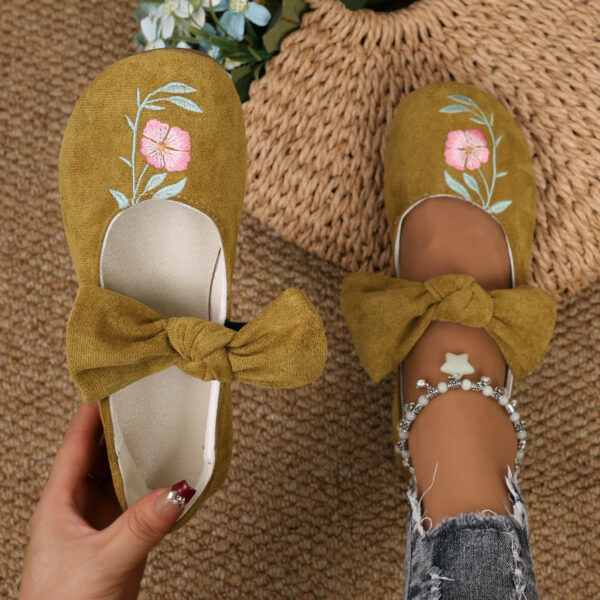 Fashion Personalized Women's Bow Flat Work Shoes - Image 7