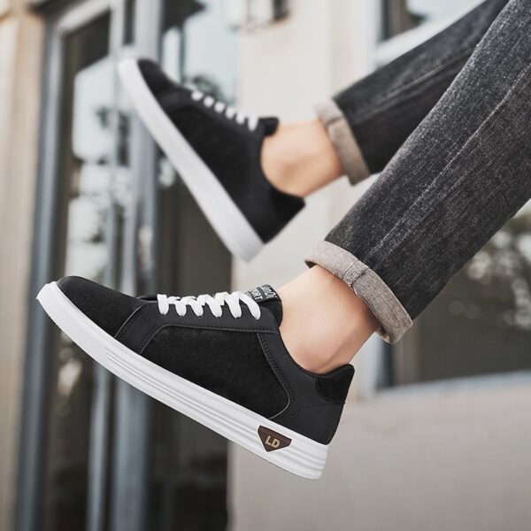 Men's Shoes Low-top Casual Leather Sneakers - Image 9