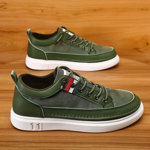 Casual Men's Sneakers High-end Versatile Canvas Sneakers Bandage Dress - Image 2