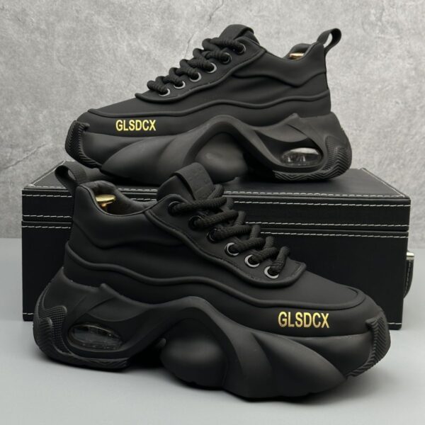 Leather Surface Trend Sports Leisure Platform Men's Shoes