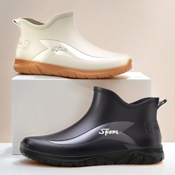 Fashion Non-slip Flat Short Rubber Boots Men - Image 3