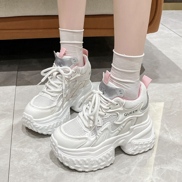 Mesh Breathable Platform Sports Casual Daddy Shoes - Image 4