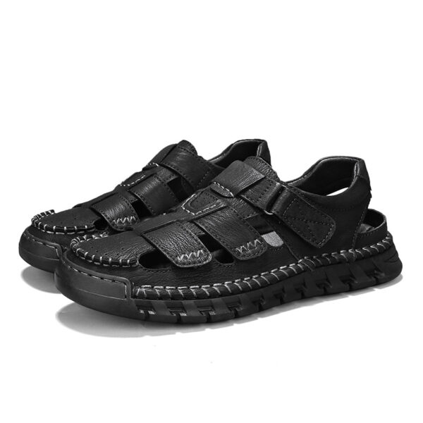 Men's Simple All-match Leather Non-slip Sandals - Image 6