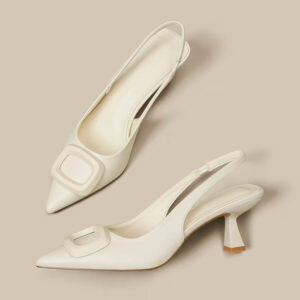 Pointed Toe Classy High Heels High-grade French Square Buckle