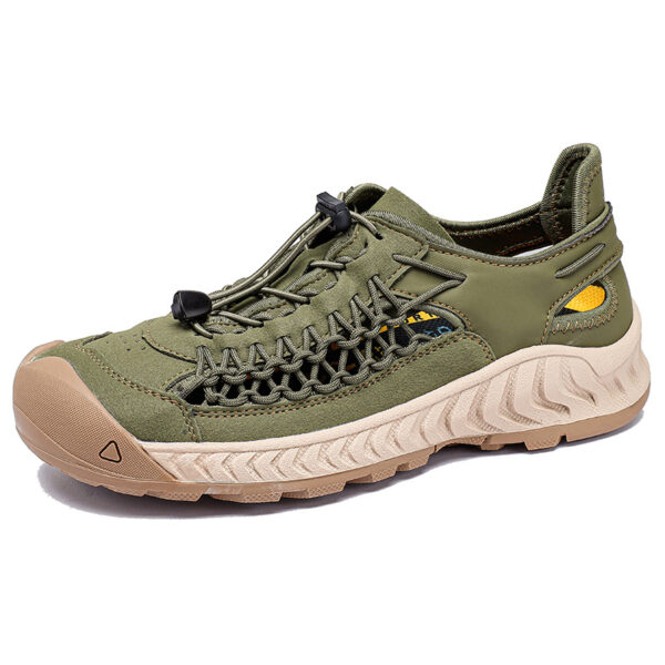 Hand-woven Sandals Men's Non-slip Wear-resistant Summer Outer Wear Breathable Closed Toe - Image 3
