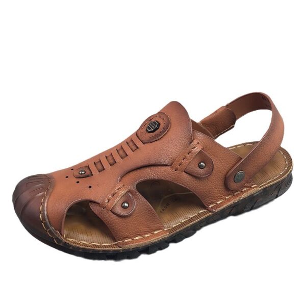 Men's Breathable Casual Genuine Leather Beach Shoes Oxford Sole Shoes - Image 7