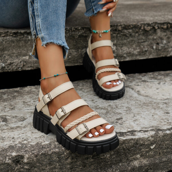 Women's Sponge Cake Thick-soled Open-toe Sandals - Image 2