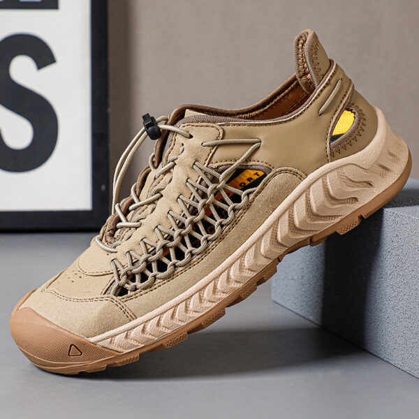 Hand-woven Sandals Men's Non-slip Wear-resistant Summer Outer Wear Breathable Closed Toe - Image 4