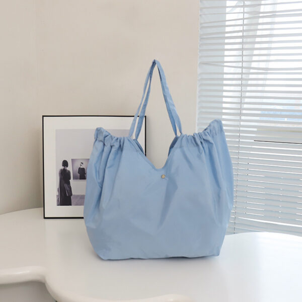 Solid Color Large Capacity Folding Shopping Bag Environmental Protection Portable - Image 8
