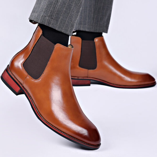 Chelsea Boots Men's Autumn Breathable Pointed Toe - Image 2