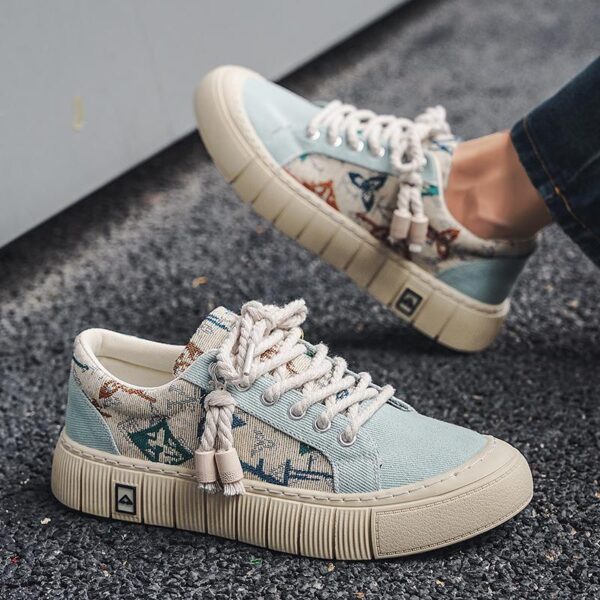 Trendy Wild Four Seasons Canvas Sneakers - Image 2