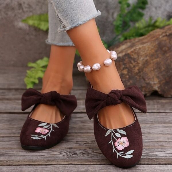 Fashion Personalized Women's Bow Flat Work Shoes - Image 9
