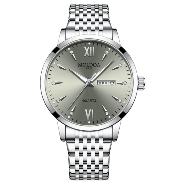 Men's Luminous Double Calendar Fake Mechanical Watch Luminous Waterproof - Image 5