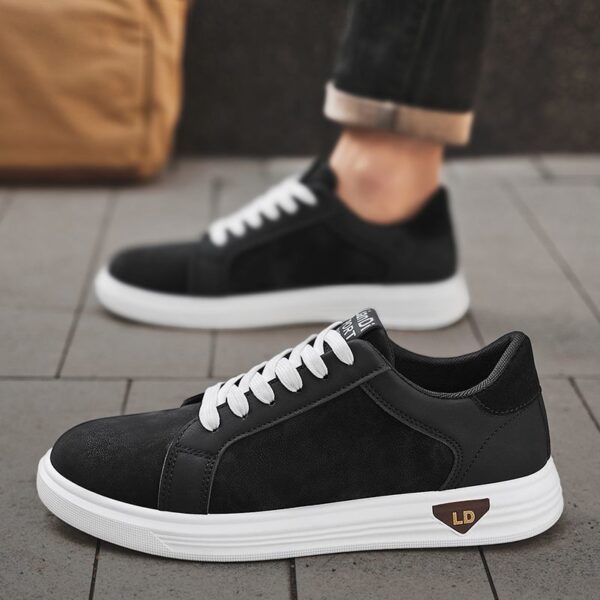 Men's Shoes Low-top Casual Leather Sneakers - Image 3