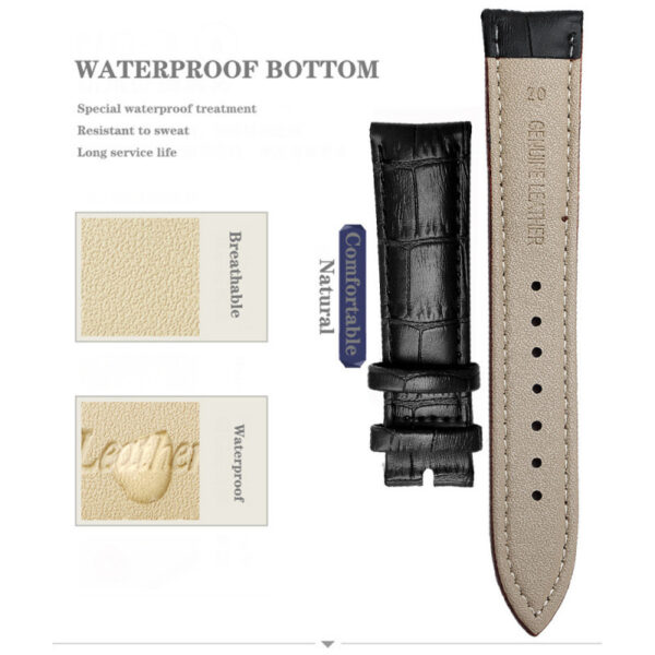 Comfortable Cowhide Genuine Leather Watch Strap - Image 6
