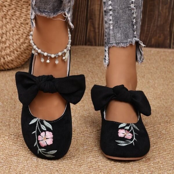 Fashion Personalized Women's Bow Flat Work Shoes - Image 3
