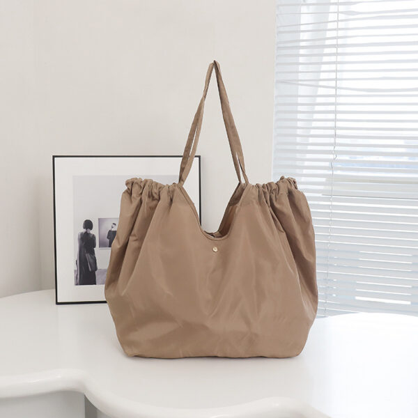 Solid Color Large Capacity Folding Shopping Bag Environmental Protection Portable - Image 4