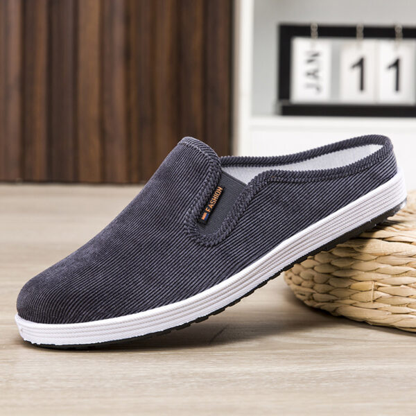 Casual Breathable All-match Sneakers Slip-on Heel-free Half Support Non-slip Men's Shoes - Image 5