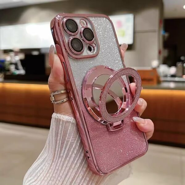 Magnetic Makeup Mirror Bracket Phone Case - Image 2