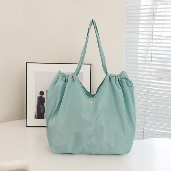 Solid Color Large Capacity Folding Shopping Bag Environmental Protection Portable - Image 10